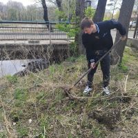 Чистый берег реки Раковка