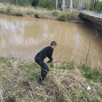 Чистый берег реки Раковка