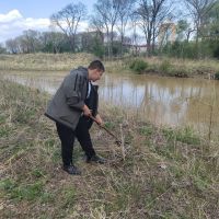 Чистый берег реки Раковка