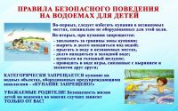 ПАМЯТКА “ПРАВИЛА ПОВЕДЕНИЯ НА ВОДЕ”
